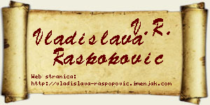 Vladislava Raspopović vizit kartica